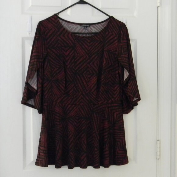 Ava & Grace Tops - ava & grace Peplum Top Flair Sleeve Flowy Feminine Careerwear NWT
